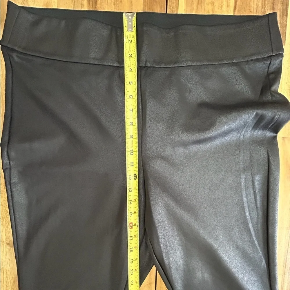 Lane Bryant Black Faux Leather Leggings Plus Size High Rise Liquid Stretch 22/24